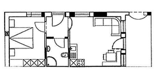 Wohnungsskizze - Ferienwohnung Wiese